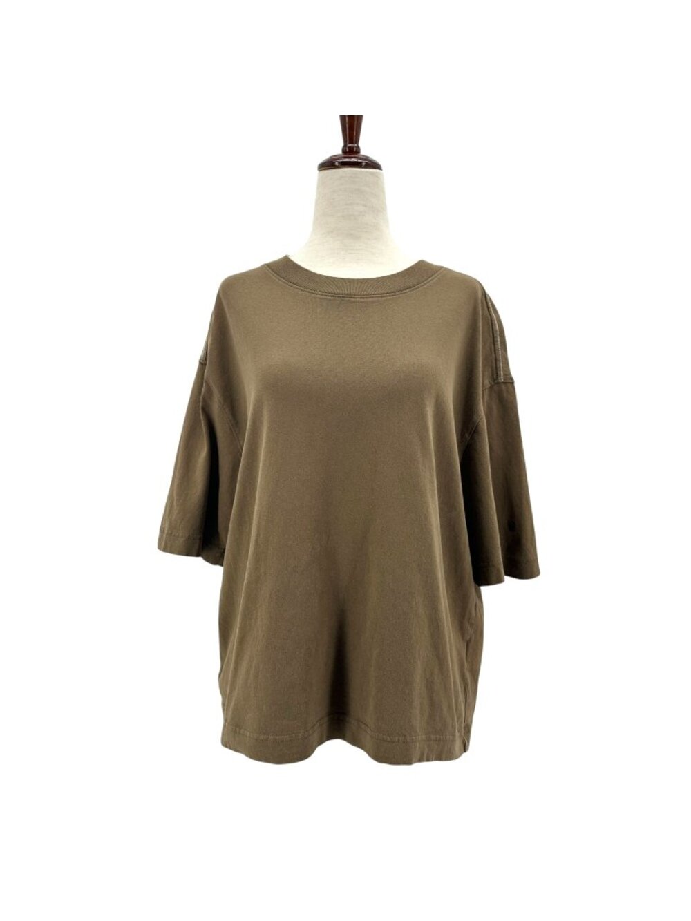 Everlane Womens XXS Top Organic Cotton Relaxed Fit Short Sleeve Brown T-Shirt